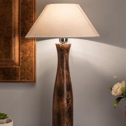 Homesake Black & White Solid Handcrafted Table Lamp with Shade-15