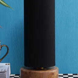 Devansh Black & Brown Solid Traditional Column Lamp-20