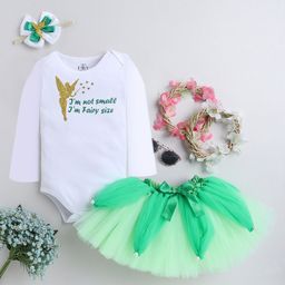 TINY MINY ME Infants Girls Pack Of 3 Embellished Bodysuit With Skirt & Headband-20