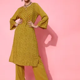 STREET 9 Floral Viscose Rayon Kurta Set-image-69