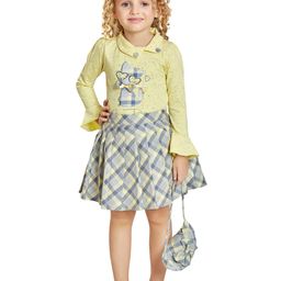 Peppermint Girls Printed Top with Skirt Clothing Set-0