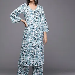 Varanga Women Floral Printed Regular Kurta with Trousers-38
