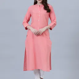 SHOOLIN Striped Regular Pure Cotton Kurta With Trouser-image-10