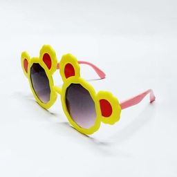 Butterthief Unisex Kids Black Lens & Yellow Round Sunglasses with UV Protected Lens-3