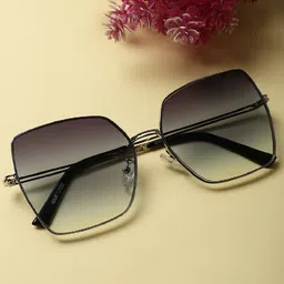MARC LOUIS Unisex Square Sunglasses With UV Protected Lens -B85-38(3)-22