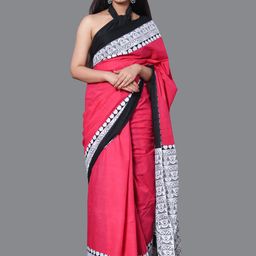 KALINI Tribal Printed Pure Cotton Saree-image-65