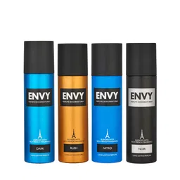 Envy Men Set of 4 No Gas Deodorant Spray - Dark 115g + Rush 99g + Nitro 99g + Noir 99g-53