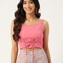 Madame Tie-Up Smocked Fitted Top-picture-45