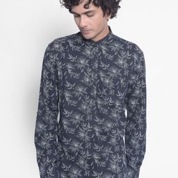Crimsoune Club Floral Printed Pure Linen Straight Kurta-image-15