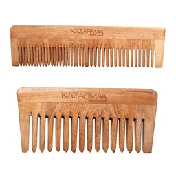 KAZARMAA Set of 2 Natural neem wood comb-54
