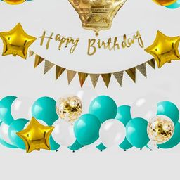 Special You White & Sea-Green 62-Pcs Theme Happy Birthday Diy kit-37