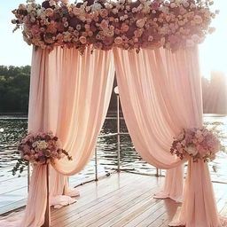 Special You Peach 3 Pieces Long Door Curtains-45