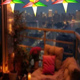 ME & YOU Yellow & Green 3 Pieces Christmas Decorative Hanging Stars-28