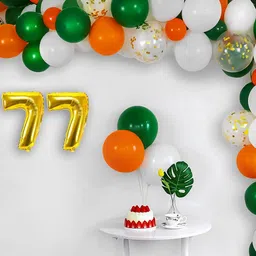 Special You Orange-Colored & Green 70 Pieces Independence Day Decoration Items-23
