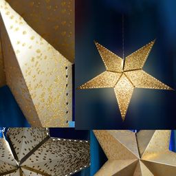 ME & YOU Brown Textured Christmas Decorative Hanging Star-image-22