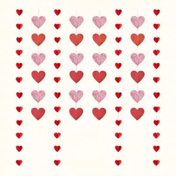 Special You Set of 4 PinkRedHeart Paper Wall Hanging-image-44