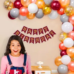 Special You Grey & Maroon 78 Pieces Happy Birthday DIY kit-picture-34