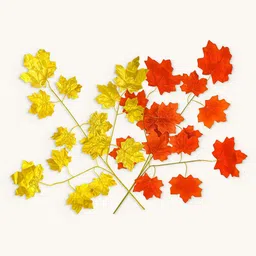 Special You Yellow & Red 12 Pieces Maple Leaves-image-14