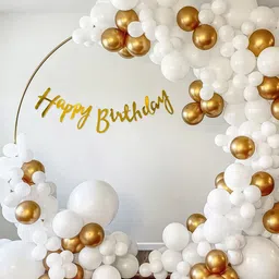 Special You White & Gold toned 38 PcsTheme Happy Birthday DIY kit-image-44