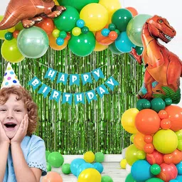 Special You Green & Yellow  55 Pcs Balloons Decoration Items-image-57