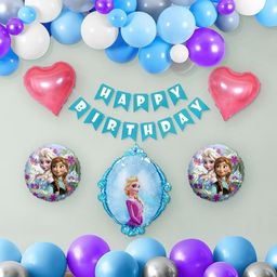 Special You Purple & Blue  64-Pcs Birthday Decorative Balloons & Banner-image-88