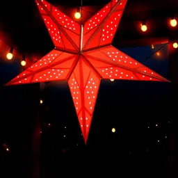 ME & YOU Red Patterned Festive Decorative Hanging Star-image-65