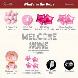 Special You 29 Pcs Pink & Silver patterned Festive Decor-image-32