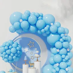 CHOCOZONE Blue 100 Pcs Party Prop Balloons-85