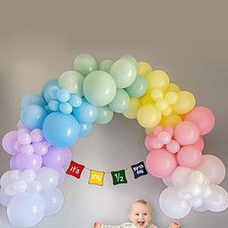 Special You 63-pcs Purple & Blue Pastel Rainbow Theme Birthday Decoration-image-99