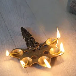Two Moustaches Beige Panch-Deep Pooja Spoon Diya-18