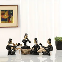 Two Moustaches 4 Pcs Brass Musical Ladies Showpiece-image-20
