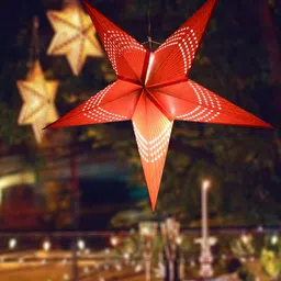 ME & YOU Red Christmas Decorative Hanging Star-image-59