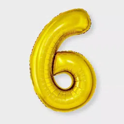 Art Street Gold-Colored Number 6 Foil Helium Balloon- 40.64 cm-picture-2