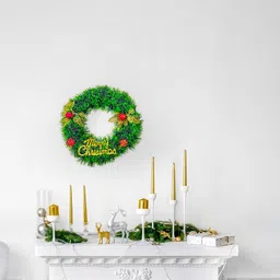 Special You Green & Red Merry Christmas Wreath-image-3