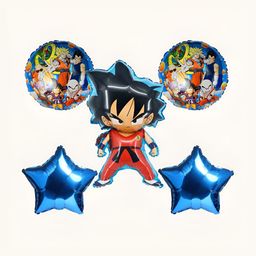Special You Blue & Red Patterned 5 pcs Anime theme foil balloon-14