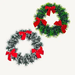 Special You 2-Pcs Green & Black Wreath Festive Decor-17