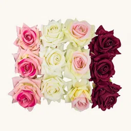 Special You Pink & White 12-Pcs Artificial Rose Flowers For Festive Decor-image-26