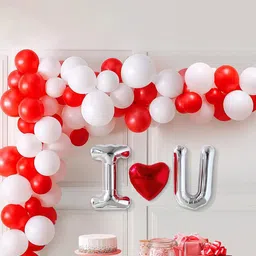Special You 40-pcs Red & White Balloons & I Love U Foil Balloon Valentine's Day Decoration-image-85