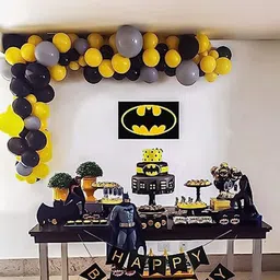 Special You 70-Pcs Black Batman Theme Birthday Decoration Kit-image-69