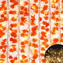 Special You Red Leafy Patterned 5 Maple autumn vines, 1 LED light-image-13