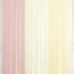 Special You Pink & Yellow 3 Pieces Long Curtains-12