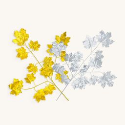 Special You 12-Pcs Grey & Beige Maple Leaves Garland-12