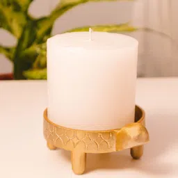 Chokhat Gold Toned Kurma Candle Holder-image-4