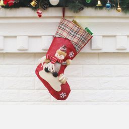 Little Surprise Box LLP Red Jute & Checks Style Olaf & Gift Stockings Christmas Tree Decor-image-66