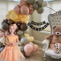 Special You Grey & Brown 63 Pieces Balloons Decoration Items-image-51