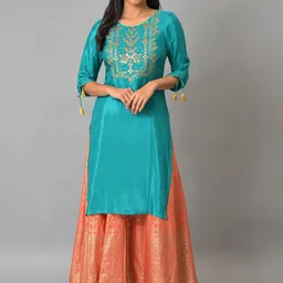 AURELIA Festive Floral Print Kurta-picture-20