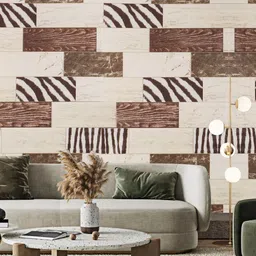 Dakshya Industries Beige & Brown Abstract Printed Self-Adhesive Wallpaper-19