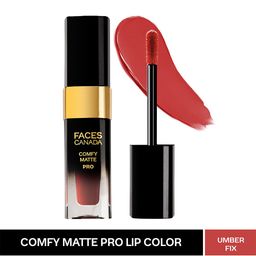 FACES CANADA Comfy Matte Pro Liquid Lipstick 5.5ml - 10Hr Stay & No Dryness - Umber Fix 10-19