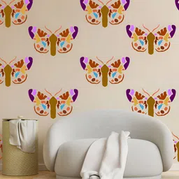 KAYRA DECOR White & Back Moth Design Wall Stencil-image-43