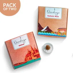 nirmalaya Kashmiri Musk and Vetiver (40 Each) Incredible India Incense Cones Combo (Pack of 2)-picture-14